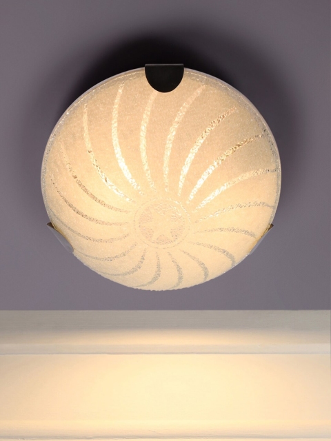 

MFD HOME FURNISHING White Glass Quirky Flush Mount Light