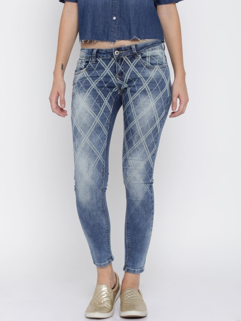 

Deal Jeans Women Blue Regular Fit Mid Rise Low Distress Jeans