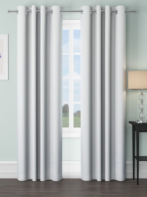 

VRINDA Set Of 2 Grey Black Out Long Door Curtain