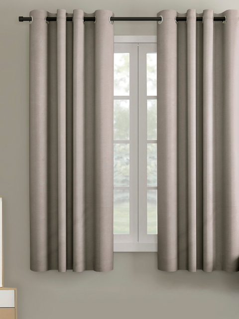 

VRINDA Gold-Toned Set of 2 Black Out Window Curtain