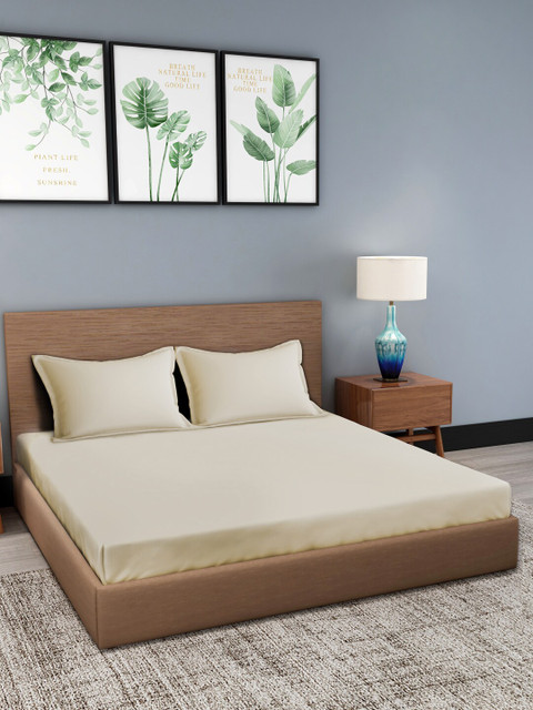 

Trident Cream-Coloured 300 TC King Bedsheet with 2 Pillow Covers