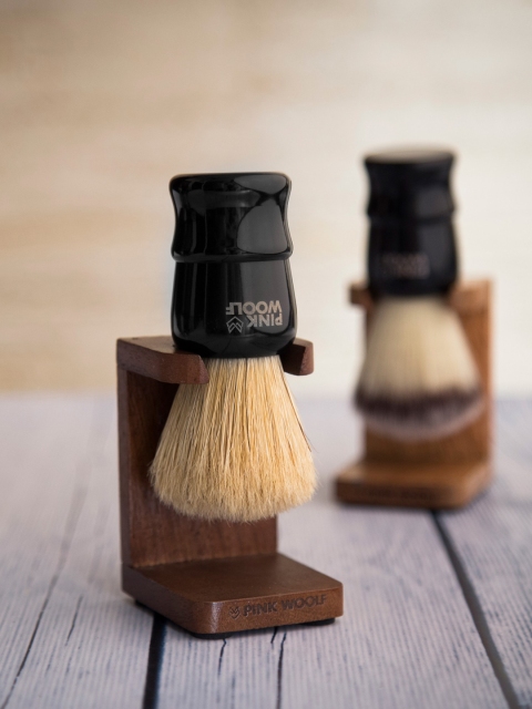 

PINK WOOLF Brown Shaving Brush Stand for Bathroom