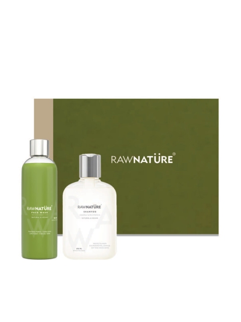 

RAW NATURE Set Of 2 Deep Cleansing & Nourishing Face Wash & Shampoo, Green