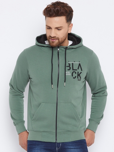 

98 Degree North Men Green Hooded Sweatshirt