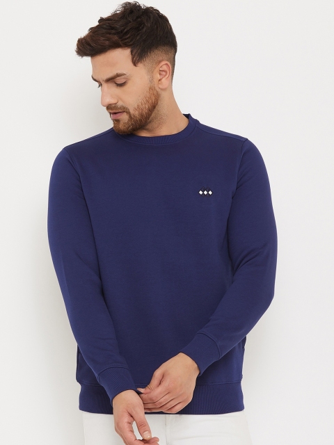 

98 Degree North Men Solid Blue Sweatshirt