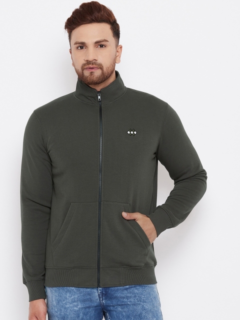 

98 Degree North Men Olive Green Hooded Sweatshirt