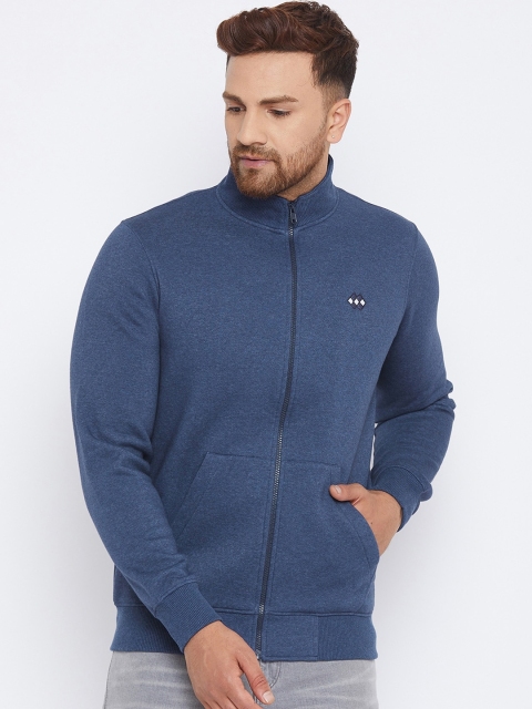 

98 Degree North Men Blue Solid Bomber Jacket