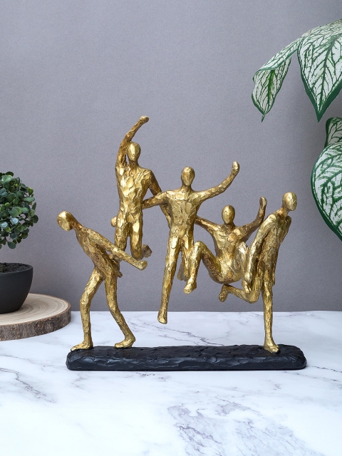 

Golden Peacock Gold-Toned & Black Friendship Sculpture Decorative Showpiece