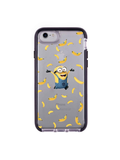 

macmerise Transparent & Yellow Minions Pattern iPhone 7 Back Case