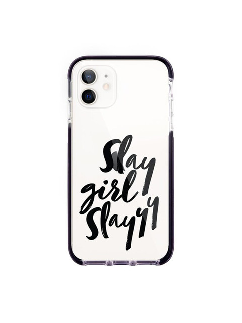 

macmerise White & Black Slay Girl Slay Printed Extreme iPhone 12 Back Case