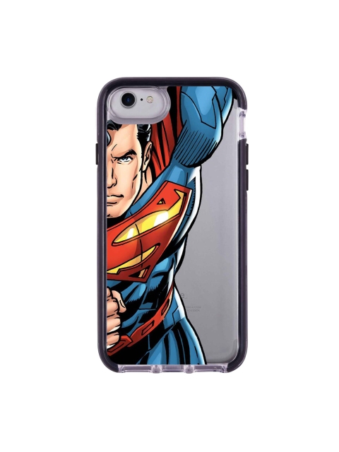 

macmerise Transparent & Blue Superman Printed Extreme iPhone 7 Back Case