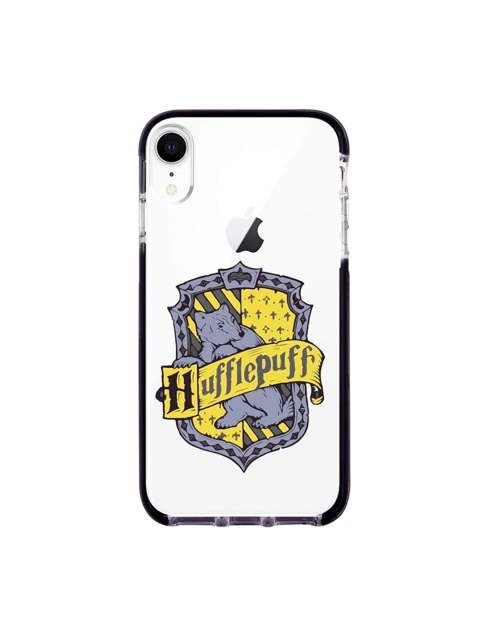 

macmerise Transparent & Grey Hufflepuff Printed iPhone XR Back Case