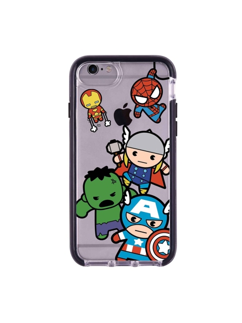 

macmerise Transparent & Blue Marvel Comics Printed iPhone 6 Plus Back Case