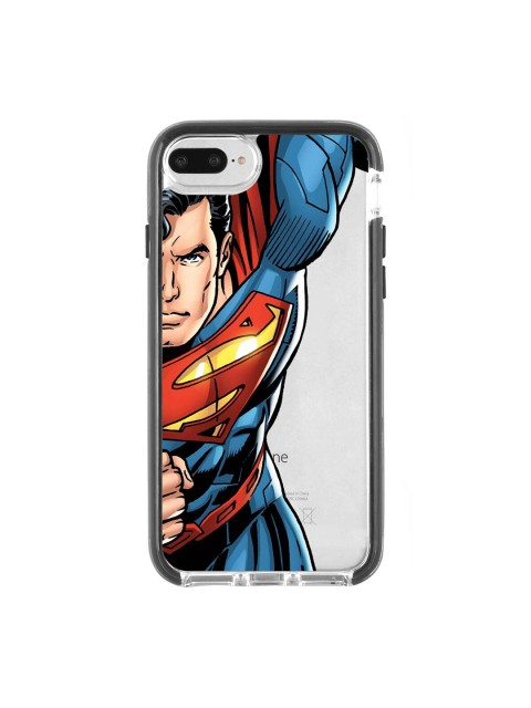 

macmerise Transparent & Blue Speed It Like Superman Printed Extreme iPhone 8 Plus Back Case