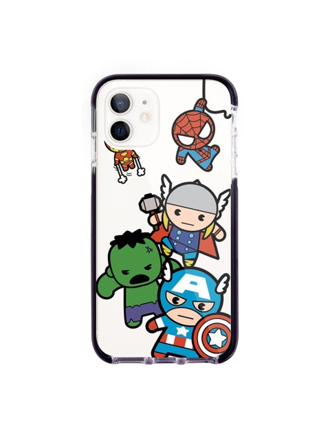 

macmerise White & Green Kawaii Art Marvel Comics Pattern iPhone 12 Back Case