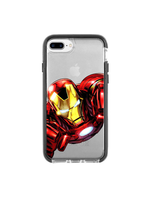 

macmerise Transparent & Red Ironvenger Printed iPhone 7 Plus Back Case