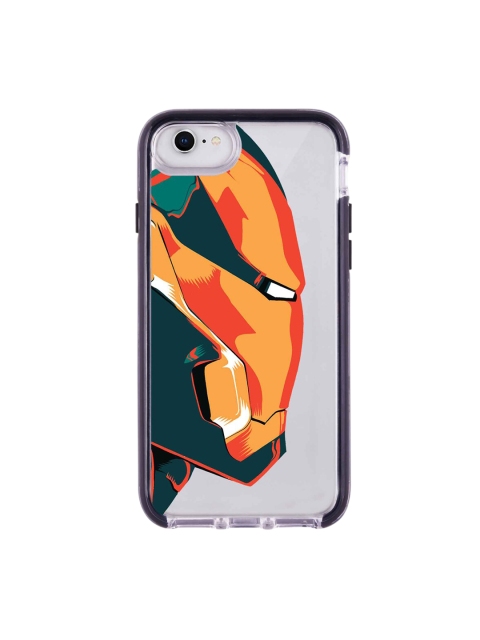 

macmerise White & Orange Illuminated Ironman Pattern iPhone 8 Back Case