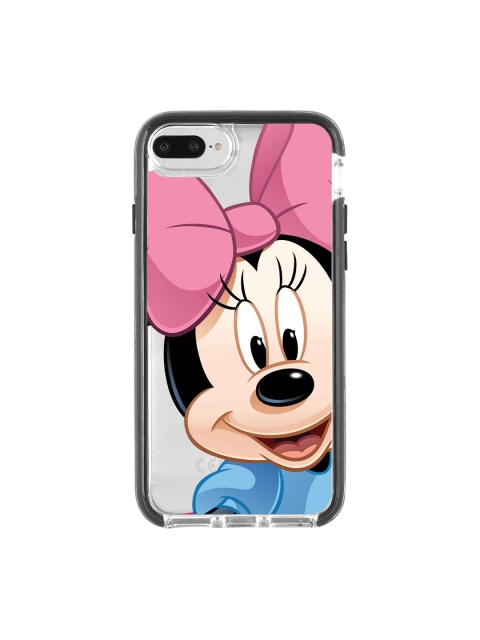 

macmerise Transparent & Pink Minnie Mouse Printed iPhone 8 Plus Back Case