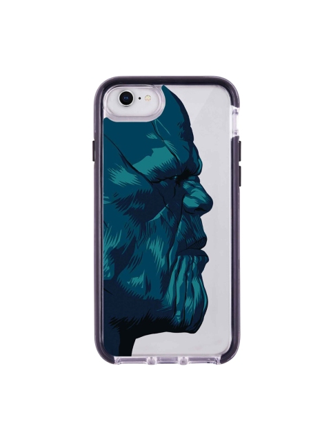 

macmerise Teal Blue & Black Thanos Printed Extreme iPhone 8 Back Case