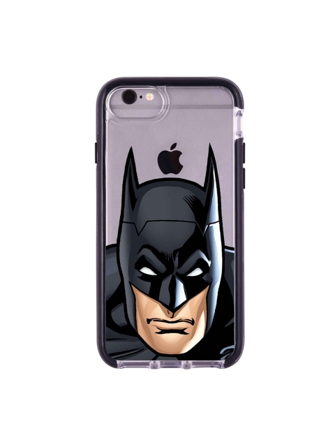 

macmerise Silver-Toned & Black Fierce Batman Printed Rubber iPhone 6 Back Case