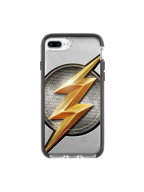

macmerise Transparent & Gold-Toned Flash Storm Printed iPhone 7 Plus Back Case