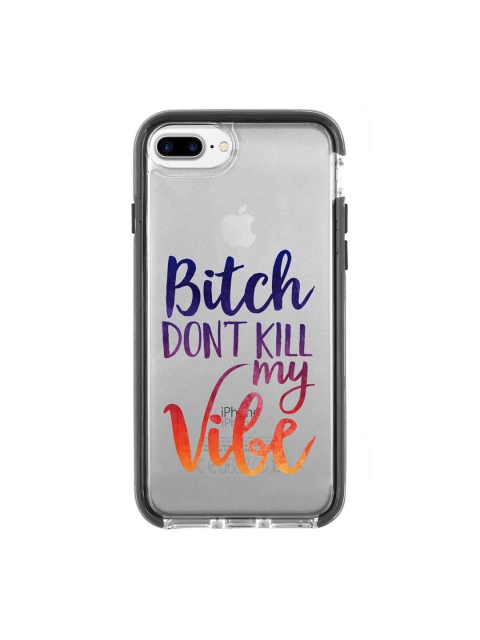 

macmerise Transparent & Blue Dont Kill My Vibe Printed iPhone 7 Plus Back Case