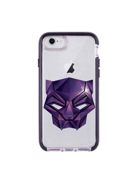 

macmerise White & Purple Black Panther Logo Pattern iPhone 8 Back Case