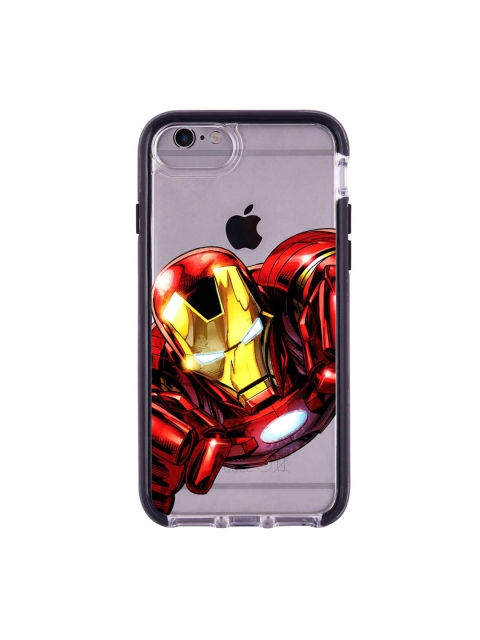 

macmerise Transparent & Red Ironvenger Printed iPhone 6 Plus Back Case