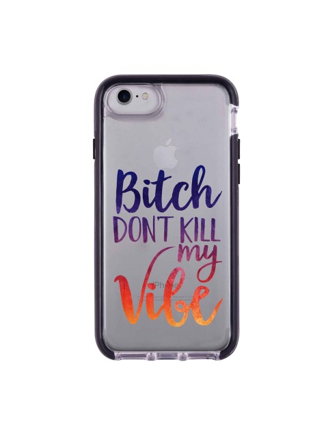 

macmerise Silver-Toned & Orange Typography Printed Rubber iPhone 7 Back Case