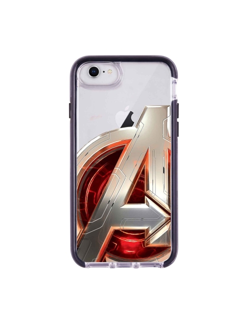 

macmerise Silver-Toned & Red Avengers Version 2 Printed Rubber iPhone 8 Back Case