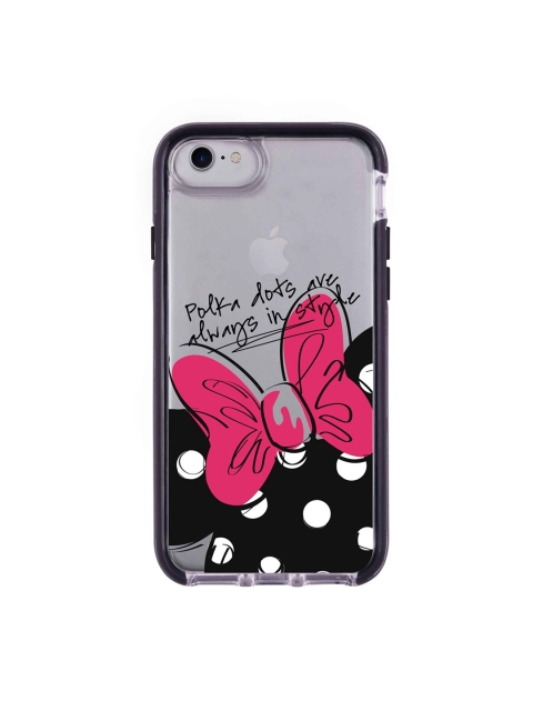 

macmerise Pink & Black Polka Minnie Pattern iPhone 7 Back Case