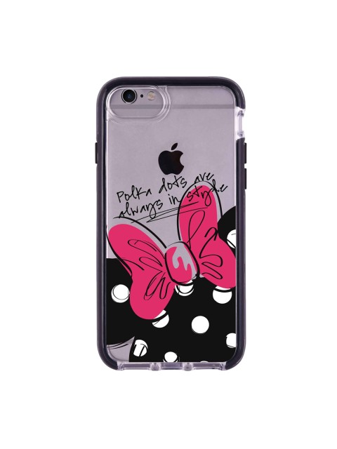 

macmerise Transparent & Pink Polka Minnie Printed iPhone 6 Plus Back Case
