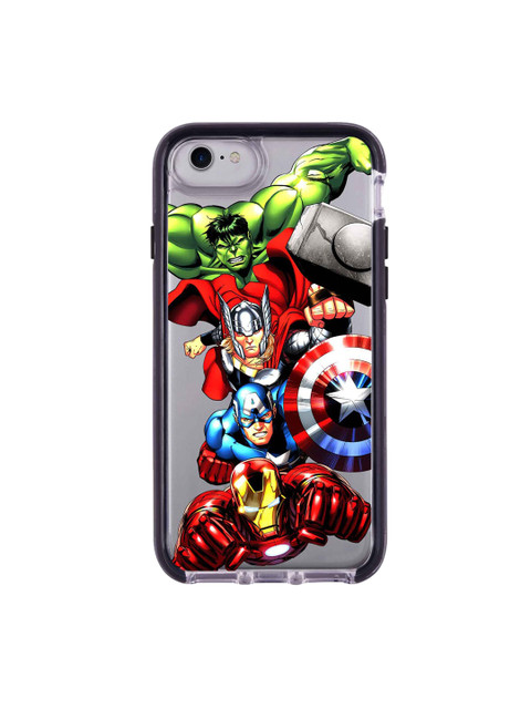 

macmerise Silver-Toned & Blue Avengers Fury Printed Rubber iPhone 7 Back Case