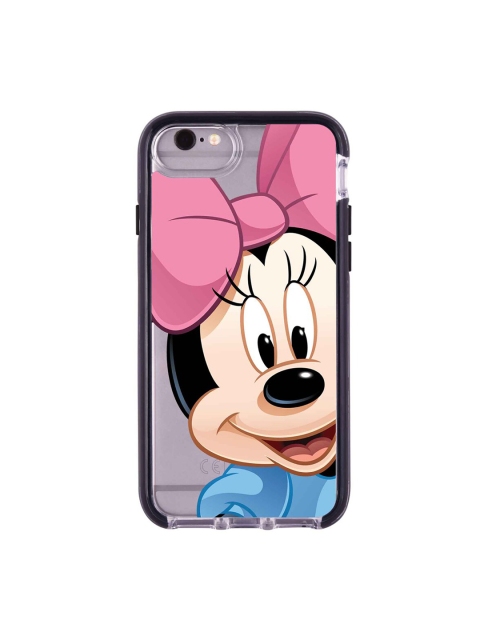 

macmerise Pink & Black Zoom Up Minnie Printed Extreme iPhone 6 Back Case
