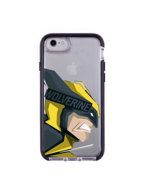 

macmerise Transparent & Yellow Dont Mess With Wolverine Printed iPhone 7 Back Case