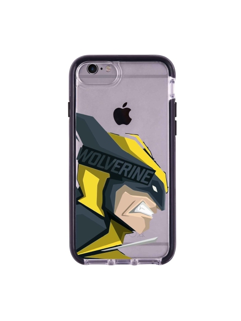 

macmerise Silver-Toned & Yellow Wolverine Printed Rubber iPhone 6 Plus Back Case