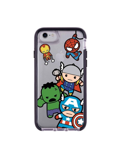 

macmerise Grey & Green Kawaii Art Marvel Comics Pattern iPhone 7 Back Case