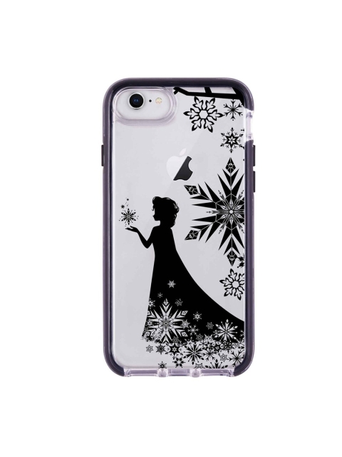 

macmerise Transparent & Black Elsa Silhouette Extreme iPhone 8 Back Case