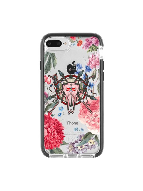 

macmerise Transparent & Pink Floral Symmetry Extreme iPhone 8 Plus Back Case