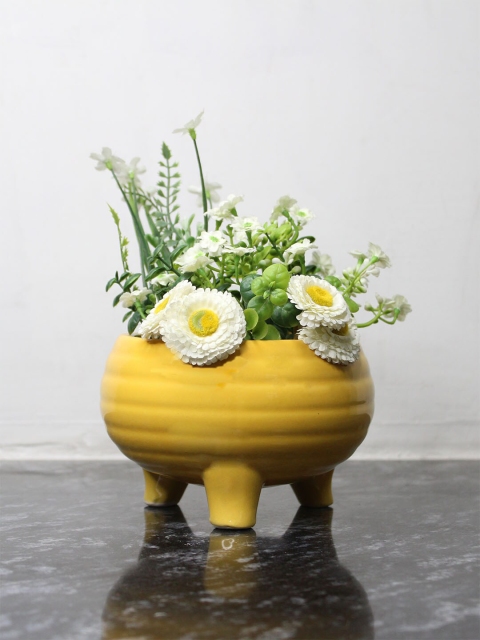 

Wonderland Yellow 3 Leg Bowl Ceramic Pot