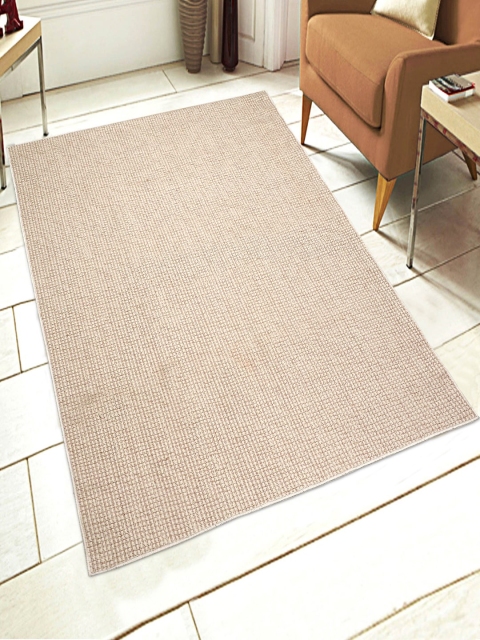 

Saral Home Beige Geometric Dot Design Anti-Skid Carpet