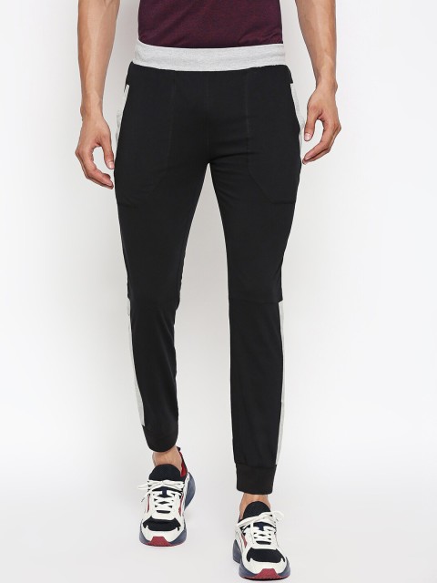 

FiTZ Men Blue Solid Slim-Fit Joggers, Black