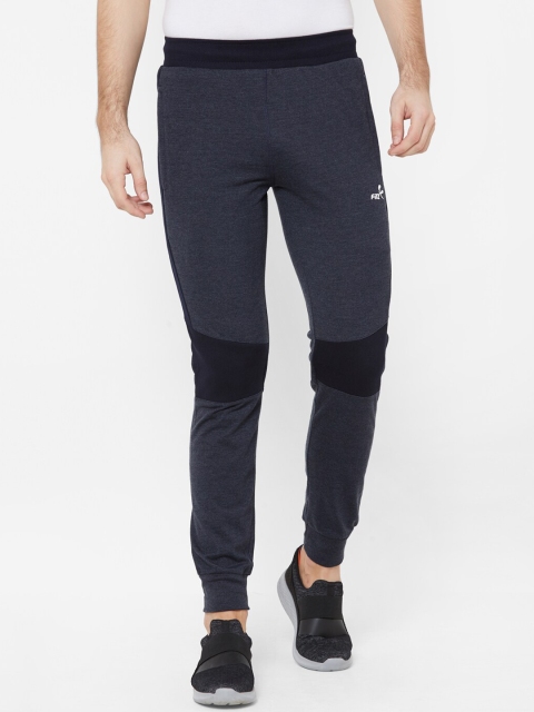

FiTZ Men Grey & Navy Blue Colourblocked Slim-Fit Joggers
