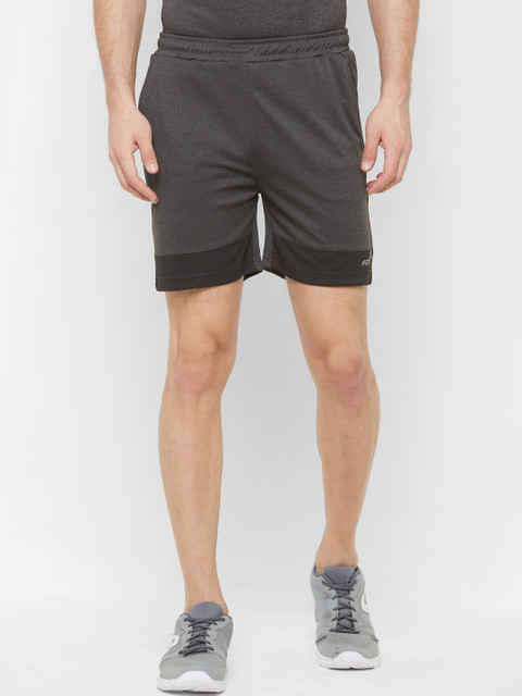 

FiTZ Men Charcoal Mid-Rise Sports Shorts