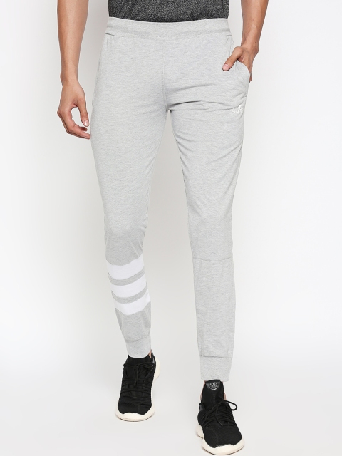 

FiTZ Men Blue Solid Slim-Fit Joggers, Grey