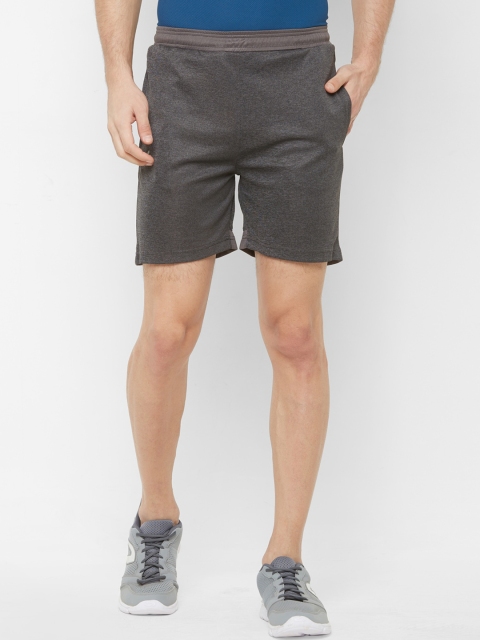 

FiTZ Men Charcoal Mid-Rise Sports Shorts