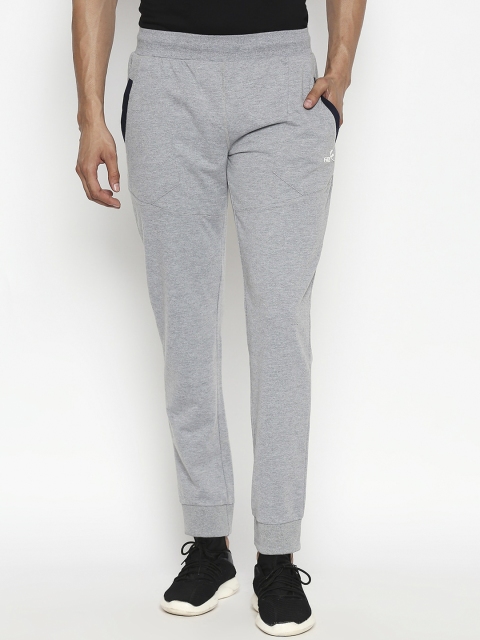 

FiTZ Men Grey Solid Slim-Fit Joggers