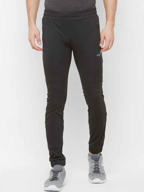 

FiTZ Men Black Solid Slim-Fit Joggers