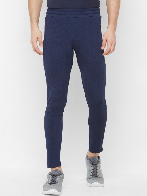 

FiTZ Men Blue Solid Slim-Fit Track Pants