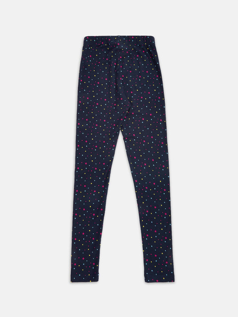 

Pantaloons Junior Girls Navy Blue & Pink Printed Ankle-Length Leggings